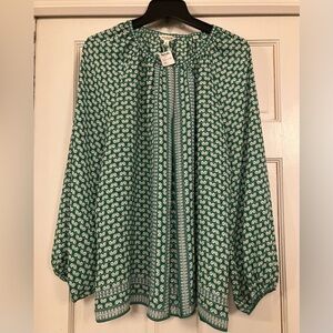 Max Studio London green blouse